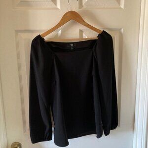 J.Crew Square-neck long-sleeve top in 365 crepe - Size M